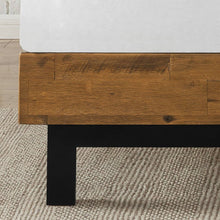 Load image into Gallery viewer, King Solid Wood Modern Platform Bed Frame with Adjustable Height Headboard