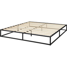 Load image into Gallery viewer, King size 10-inch Low Profile Modern Metal Wood Slat Platform Bed Frame