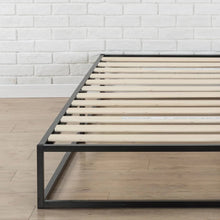 Load image into Gallery viewer, King size 10-inch Low Profile Modern Metal Wood Slat Platform Bed Frame