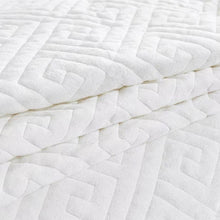 Load image into Gallery viewer, King size Ivory White Velvet Microfiber Polyester Reversible 3-Piece Quilt Set