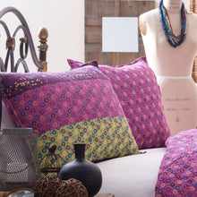 Load image into Gallery viewer, King size Vibrant Purple Yellow Boho Floral Reversible Lightweight Quilt Set