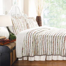 Load image into Gallery viewer, King 100% Cotton 3-Piece Oversized Quilt Set with Ruffle Stripes