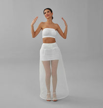 Load image into Gallery viewer, A-line Wedding Dress Underskirt, White Petticoat, Hoop Skirt