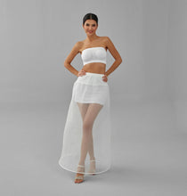 Load image into Gallery viewer, A-line Wedding Dress Underskirt, White Petticoat, Hoop Skirt