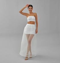Load image into Gallery viewer, A-line Wedding Dress Underskirt, White Petticoat, Hoop Skirt