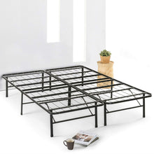 Load image into Gallery viewer, King size Folding Sturdy Metal Platform Bed Frame with Storage Space