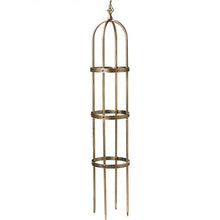 Load image into Gallery viewer, 60-inch Copper Finish Steel Outdoor Garden Trellis Obelisk