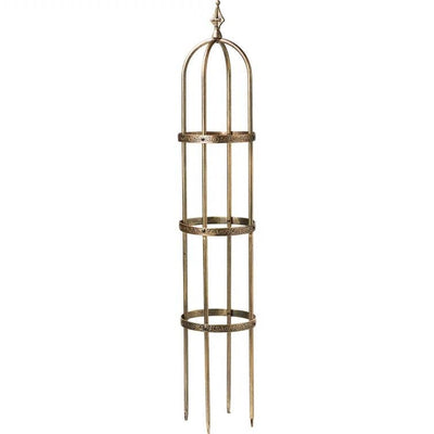 60-inch Copper Finish Steel Outdoor Garden Trellis Obelisk