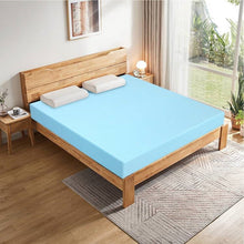 Load image into Gallery viewer, King size 3-inch Thick Gel-Infused Air Foam Mattress Topper in Light Blue