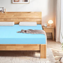 Load image into Gallery viewer, King size 3-inch Thick Gel-Infused Air Foam Mattress Topper in Light Blue