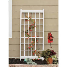Load image into Gallery viewer, Outdoor 85-inch x 38-inch White PVC Vinyl Lattice Garden Trellis