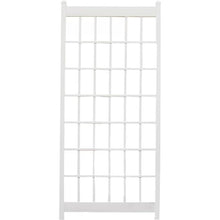 Load image into Gallery viewer, Outdoor 85-inch x 38-inch White PVC Vinyl Lattice Garden Trellis