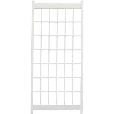 Outdoor 85-inch x 38-inch White PVC Vinyl Lattice Garden Trellis
