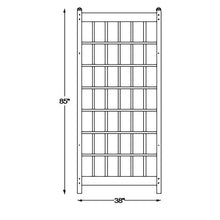 Load image into Gallery viewer, Outdoor 85-inch x 38-inch White PVC Vinyl Lattice Garden Trellis
