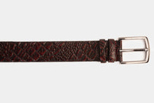 Load image into Gallery viewer, The Randor Burgundy Leather Belt