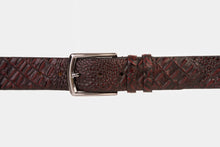 Load image into Gallery viewer, The Randor Burgundy Leather Belt