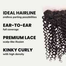 Load image into Gallery viewer, Kinky Curly 13x4 Transparent Lace Human Hair Frontal