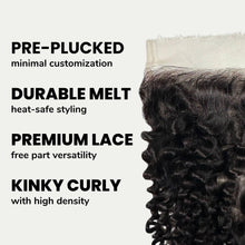 Load image into Gallery viewer, Kinky Curly 6x6 HD Lace Human Hair Closure