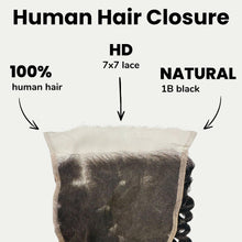 Load image into Gallery viewer, Kinky Curly 7x7 HD Lace Human Hair Closure