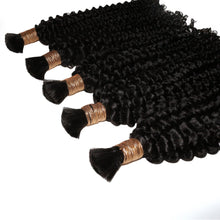 Load image into Gallery viewer, Kinky Curly Bulk 100% Human Braiding Hair