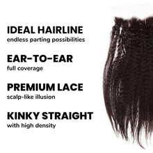 Load image into Gallery viewer, Kinky Straight 13x4 Transparent Lace Human Hair Frontal