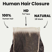 Load image into Gallery viewer, Kinky Straight 7x7 HD Lace Human Hair Closure