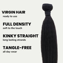 Load image into Gallery viewer, Kinky Straight 100% Human Hair Bundles