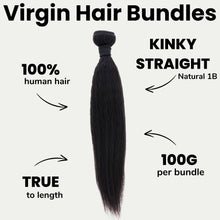 Load image into Gallery viewer, Kinky Straight 100% Human Hair Bundles