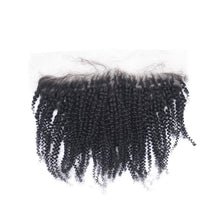Load image into Gallery viewer, Afro Kinky Curly 13x4 Transparent Lace Human Hair Frontal
