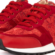 Load image into Gallery viewer, The Noir Red Leather Women Sneaker