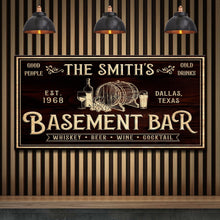 Load image into Gallery viewer, Personalized Basement Bar Sign