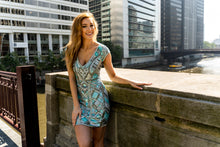 Load image into Gallery viewer, Lara 29909 - Beaded, V-neck Mini Dress