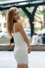 Load image into Gallery viewer, Lara Dakota Beaded Fringe Short Wedding Dress