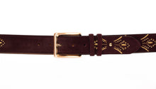Load image into Gallery viewer, The Lazio Burgundy  Suede Leather Belt