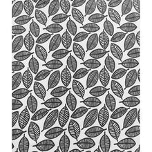 Load image into Gallery viewer, 72-inch Black White Leaf Pattern Shower Curtain in 100-Percent Polyester Fabric