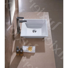 Load image into Gallery viewer, Contemporary White Ceramic Porcelain Vessel Bathroom Vanity Sink - 16 x 16-inch