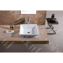 Load image into Gallery viewer, Contemporary White Ceramic Porcelain Vessel Bathroom Vanity Sink - 16 x 16-inch