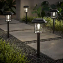 Load image into Gallery viewer, 4 Pack - Solar LED Light Set - Outdoor Path Lighting in Black