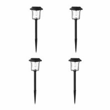 Load image into Gallery viewer, 4 Pack - Solar LED Light Set - Outdoor Path Lighting in Black