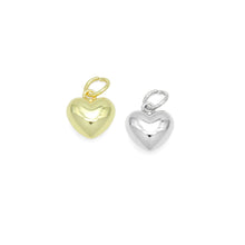Load image into Gallery viewer, Cute Puffy Gold 3D Heart Shape Charm Pendant, Sku#LD655
