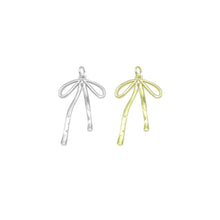 Load image into Gallery viewer, Slinky Gold Bow Shape Charm Pendant, Sku#LD665
