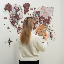 Load image into Gallery viewer, 3D LUMINOUS LED Wooden World Map 2.0 Cappuccino