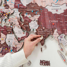 Load image into Gallery viewer, 3D LUMINOUS LED Wooden World Map 2.0 Cappuccino
