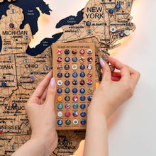 Load image into Gallery viewer, Wooden 3d LED Map of USA  - Gold