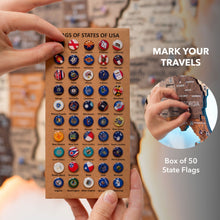 Load image into Gallery viewer, Wooden 3d LED Map of USA - Multicolor