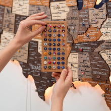 Load image into Gallery viewer, Wooden 3d LED Map of USA - Multicolor