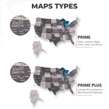 Load image into Gallery viewer, Wooden 3d LED Map of USA - Nordik