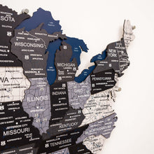 Load image into Gallery viewer, Wooden 3d LED Map of USA - Nordik