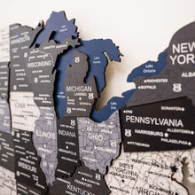 Load image into Gallery viewer, Wooden 3d LED Map of USA - Nordik