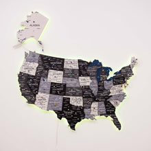 Load image into Gallery viewer, Wooden 3d LED Map of USA - Nordik